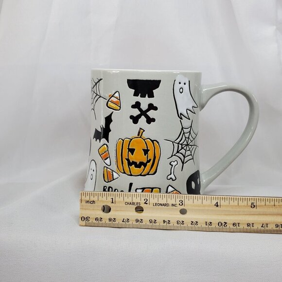 Halloween Mug With Ghost Bats Pumpkin Designs By Spectrum Designz Coffee cup - Picture 7 of 7